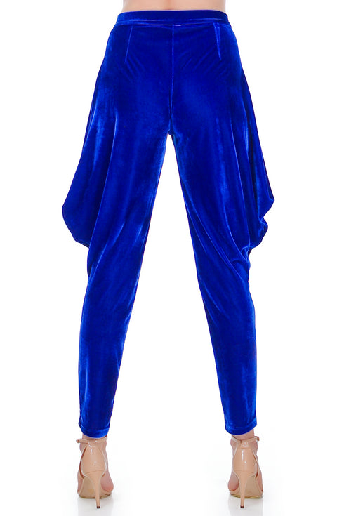 Pantaloni catifea albastra RM-74