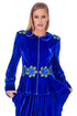 Sacou catifea cu broderie RM-75