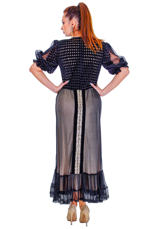 Rochie catifea brodata MT-66