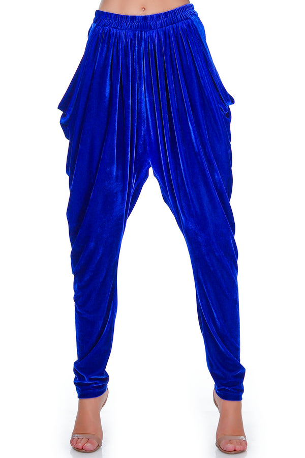 Pantaloni catifea albastra RM-76