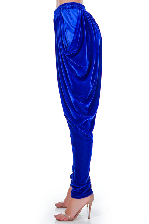 Pantaloni catifea albastra RM-76