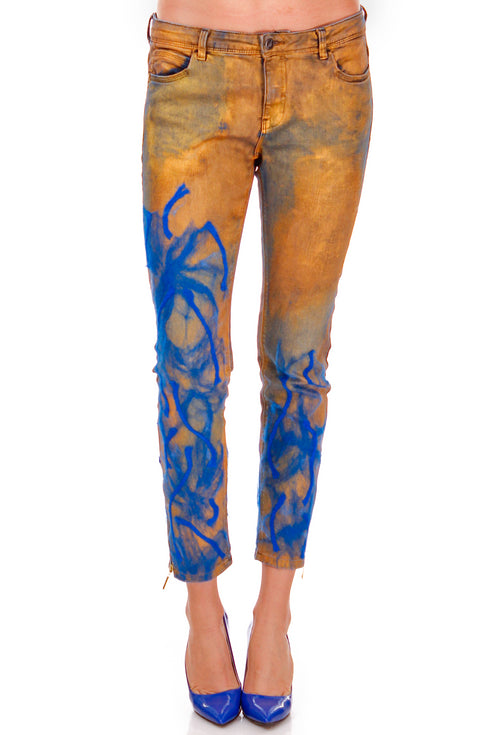 Pantalon denim auriu P-37