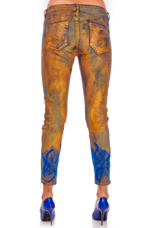 Pantalon denim auriu P-37