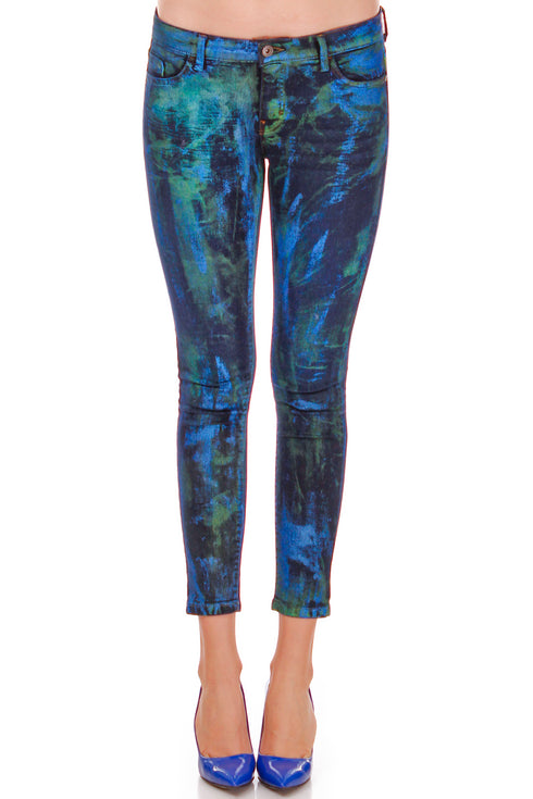 Pantalon denim pictat P-39