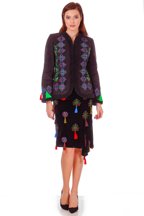 Jacheta stofa cu broderie freeshipping - Liza Panait Online Boutique