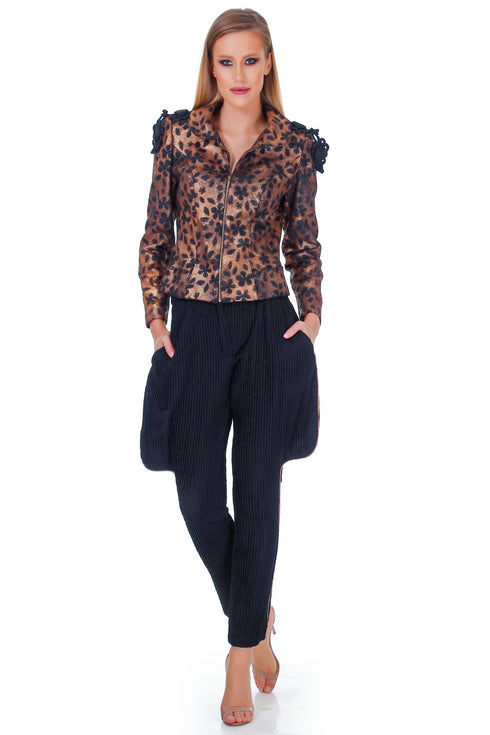 Pantaloni tricot cu vipusca RM-88