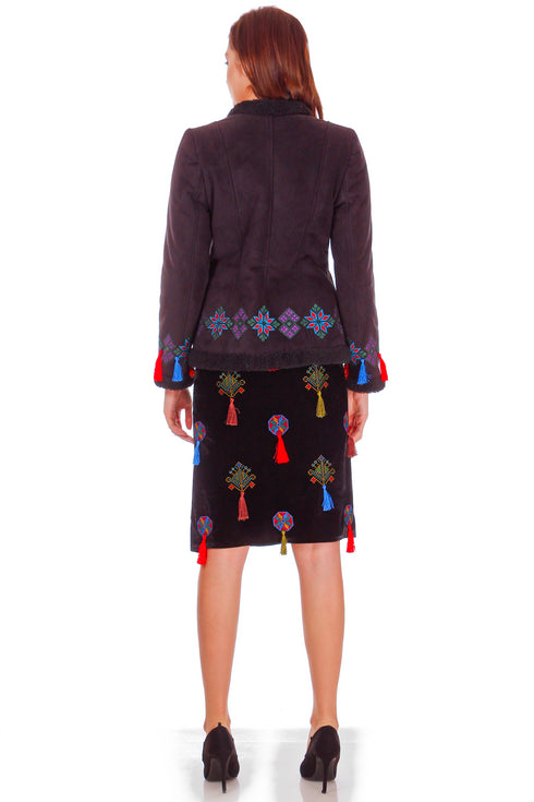 Jacheta stofa cu broderie freeshipping - Liza Panait Online Boutique