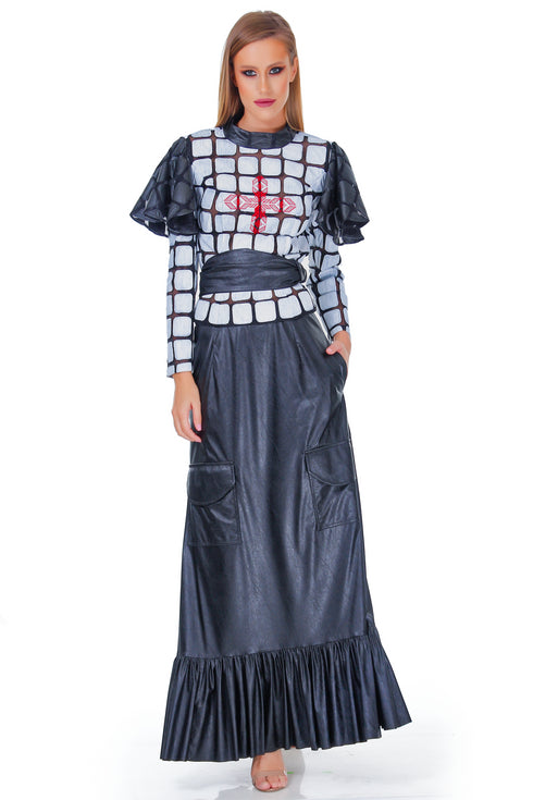 Bluza pictata si brodata RM-91