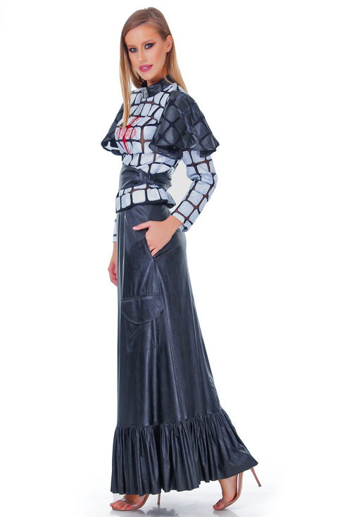 Bluza pictata si brodata RM-91