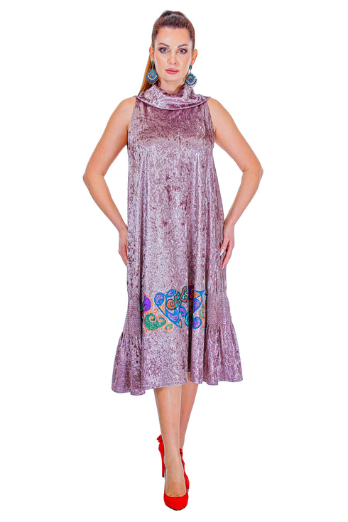 Rochie catifea pictata MT-88