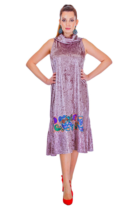 Rochie catifea pictata MT-88