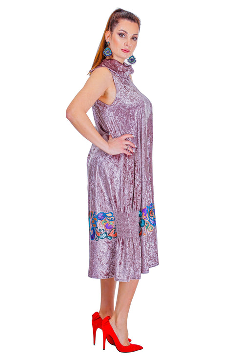Rochie catifea pictata MT-88