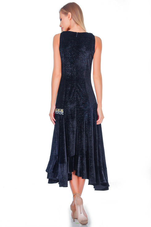 Rochie catifea cu broderie ID-6