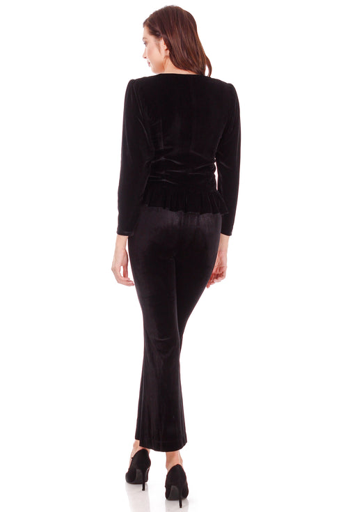 Sacou catifea neagra P-53