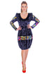 Rochie catifea pictata MT-96