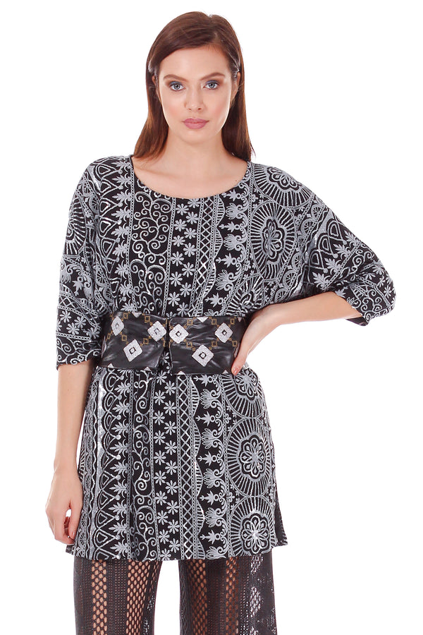 Bluza tul cu broderie P-64