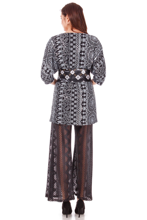 Bluza tul cu broderie P-64