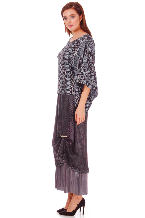 Bluza tul cu broderie P-16