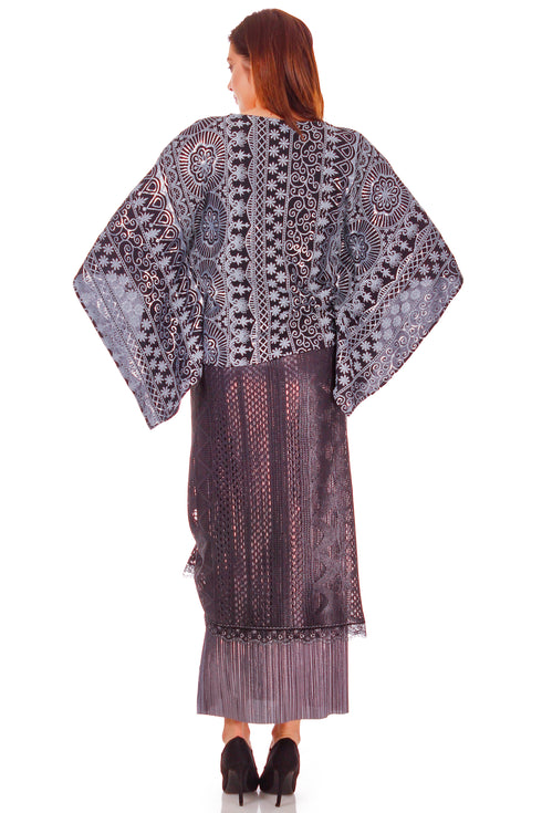 Bluza tul cu broderie P-16