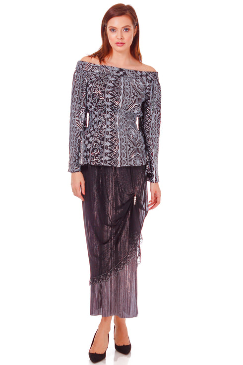 Bluza tul cu broderie P-68