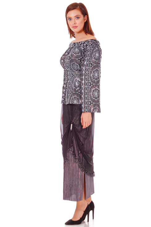 Bluza tul cu broderie P-68