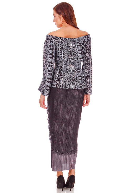 Bluza tul cu broderie P-68