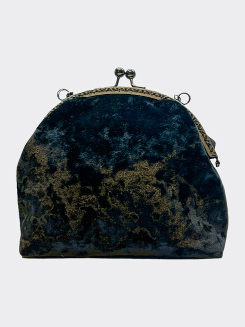 Poseta catifea cu rama metalica