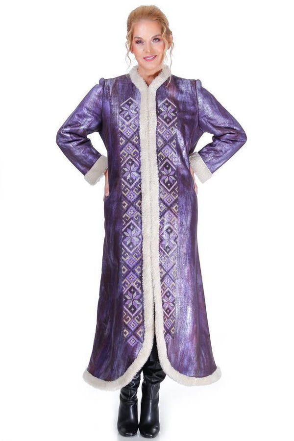 Cojoc piele ecologica pictata Liza Panait Liza Panait Online Boutique