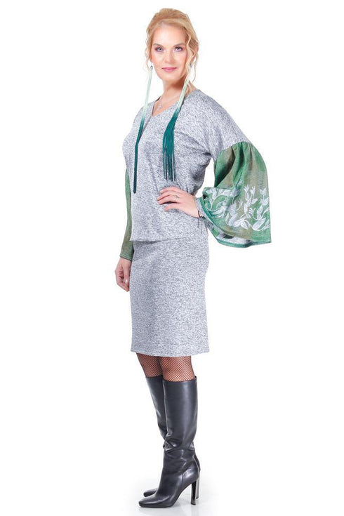 Fusta jerse gri Liza Panait Liza Panait Online Boutique