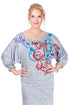 Bluza jerse gri pictata Liza Panait Liza Panait Online Boutique