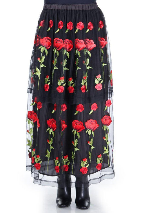 Fusta tull cu broderie  Liza Panait Liza Panait Online Boutique