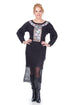 Bluza jerse negru pictata Liza Panait Liza Panait Online Boutique