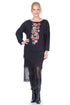 Bluza jerse negru pictat Liza Panait Liza Panait Online Boutique