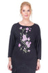 Bluza jerse negru pictat Liza Panait Liza Panait Online Boutique