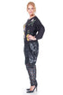 Bluza jerse negru pictat Liza Panait Liza Panait Online Boutique