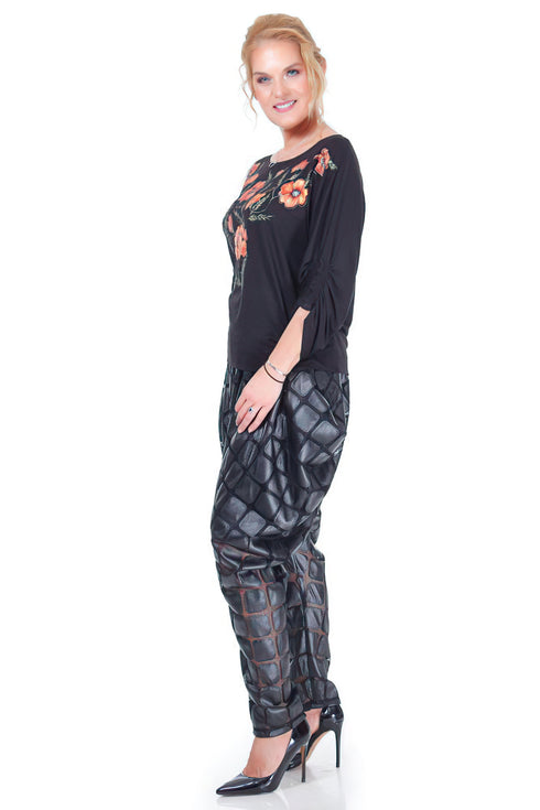 Bluza jerse negru pictat freeshipping - Liza Panait Online Boutique