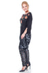 Bluza jerse negru pictat freeshipping - Liza Panait Online Boutique