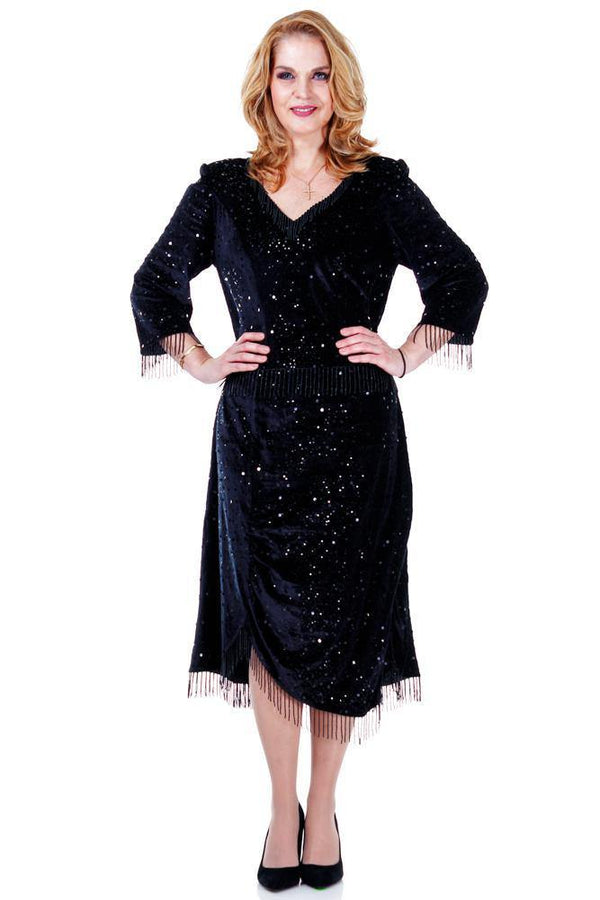 Rochie catifea paietata Liza Panait Liza Panait Online Boutique