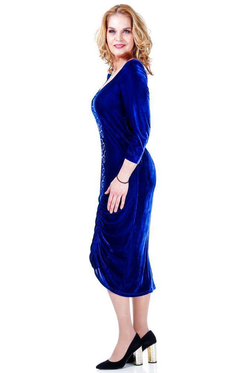 Rochie catifea cu broderie Liza Panait Liza Panait Online Boutique