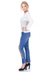 Pantalon denim cu broderie Liza Panait Liza Panait Online Boutique