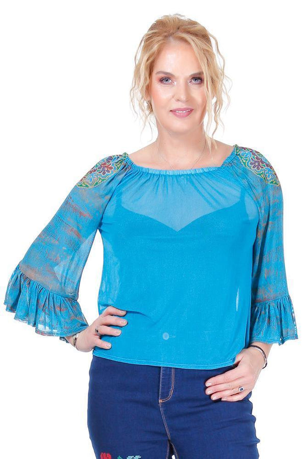 Bluza tull cu broderie Liza Panait Liza Panait Online Boutique