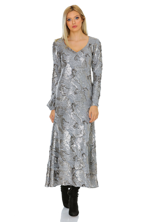 Rochie din tricot cu paiete M-20