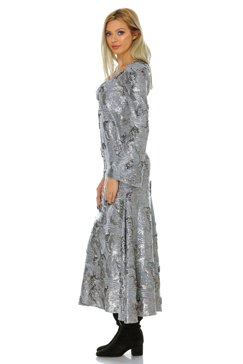 Rochie din tricot cu paiete M-20