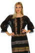 Bluza tul negru cu dantela M-62