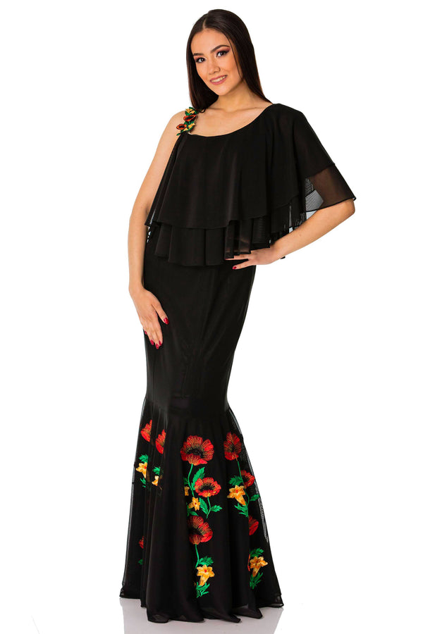 Rochie tull brodat T-88