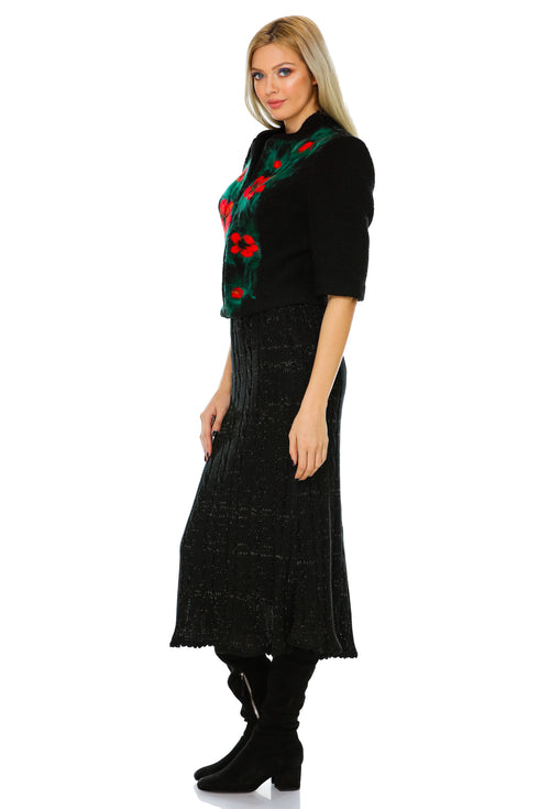 Jacheta neagra de lana M-9